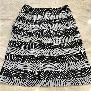 Jackie Jon | Tiered Polka Dot Pencil Skirt | Black & White |‎ Size 6